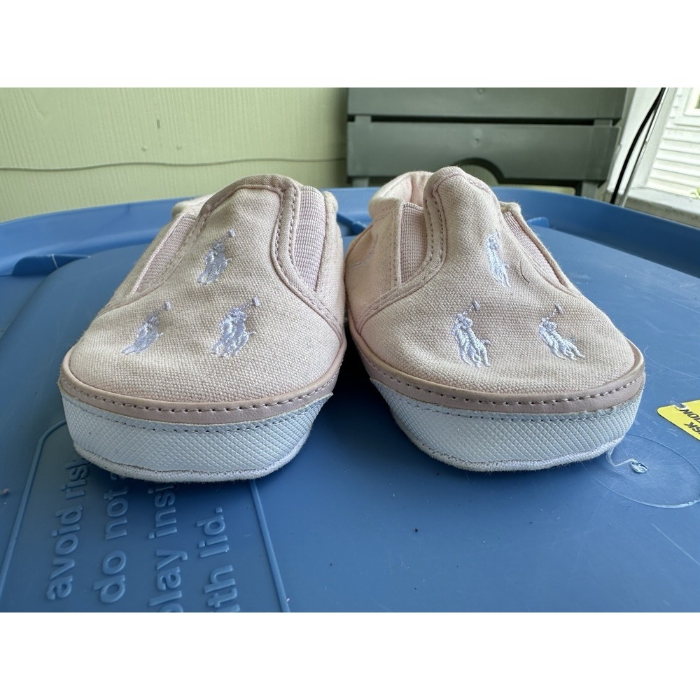 Ralph Lauren Girls‎ Pink Pony Slip On Shoes, Size 4 Infant - Picture 4 of 6